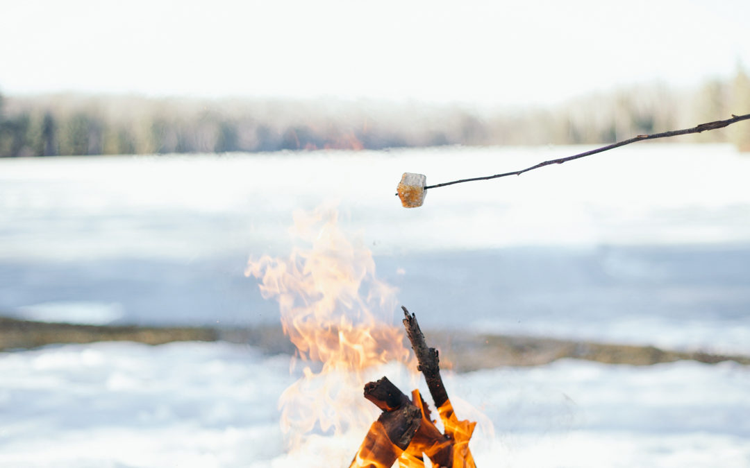 A Snowy Lakeside Campfire + GIVEAWAY