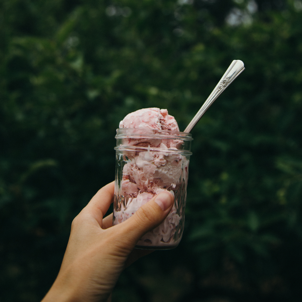 No Churn Strawberry Ice Cream