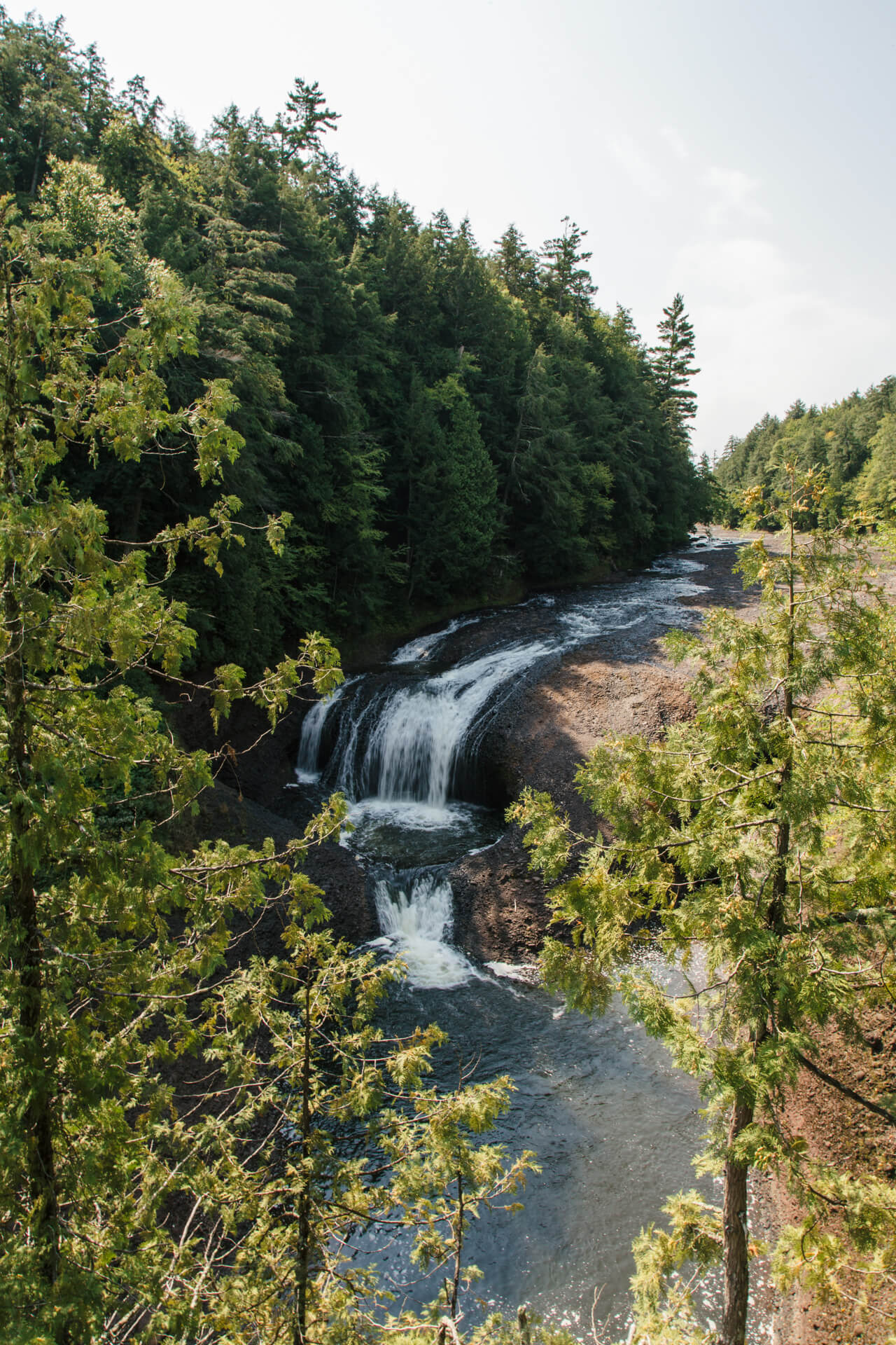 log slide overlook pictured rocks grand marais michigan